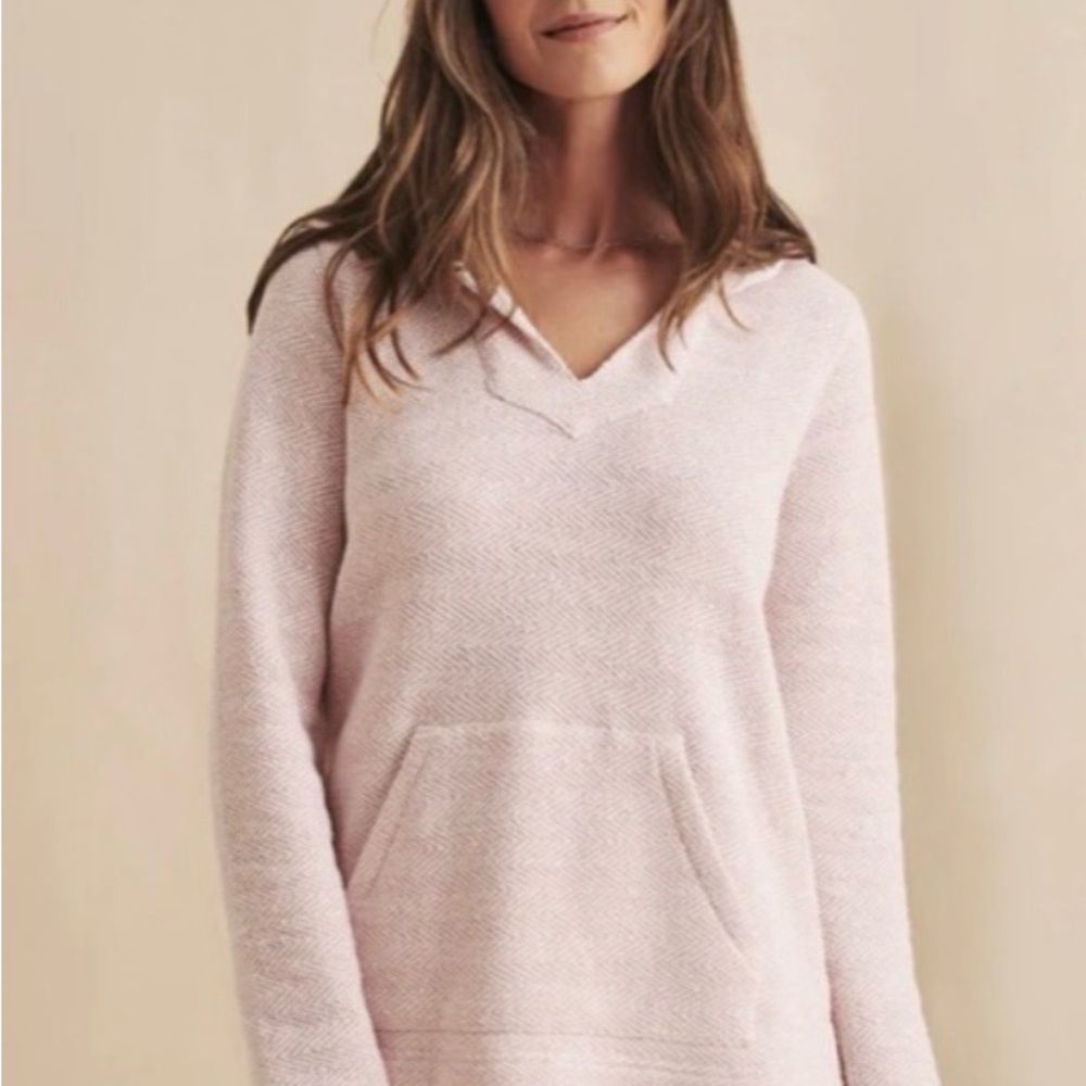 Faherty Light Pink Knit Baja Sweatshirt - Picture 2 of 6